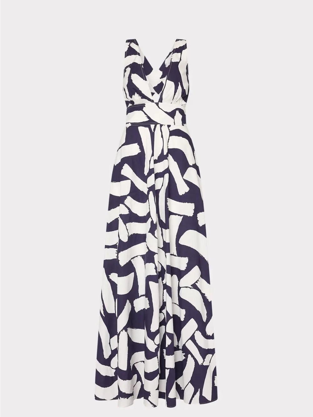MILLY Catarina Graphic Brushstroke Maxi Dress - NWT